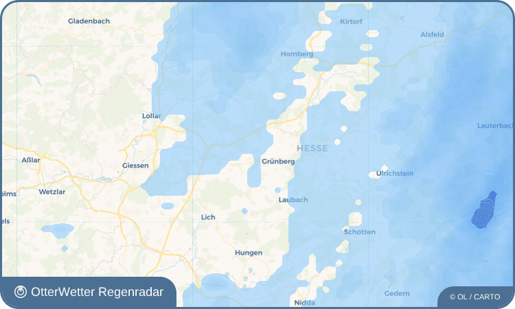 OtterWetter Regenradar-Widget Göbelnrod