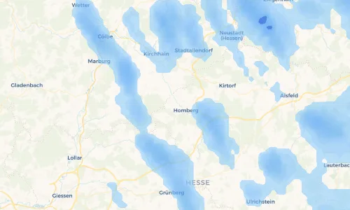 Regenradar Vorschaubild - Aktuelle Niederschläge in Gontershausen und Umgebung