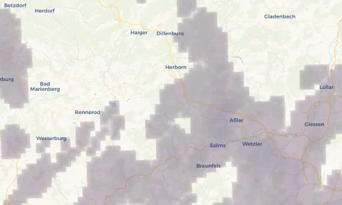 Regenradar Vorschaubild - Aktuelle Niederschläge in Greifenstein und Umgebung