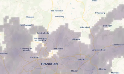 Regenradar Vorschaubild - Aktuelle Niederschläge in Groß-Karben und Umgebung