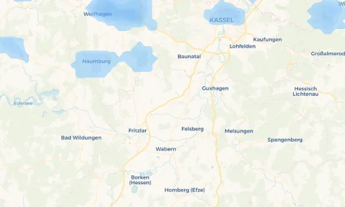 Regenradar Vorschaubild - Aktuelle Niederschläge in Gudensberg und Umgebung