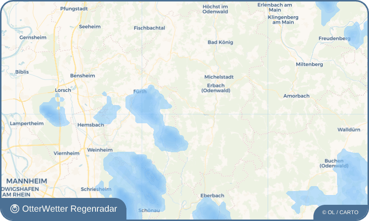 Wetter-Widget-Vorschau mit Vorhersagedaten für Güttersbach