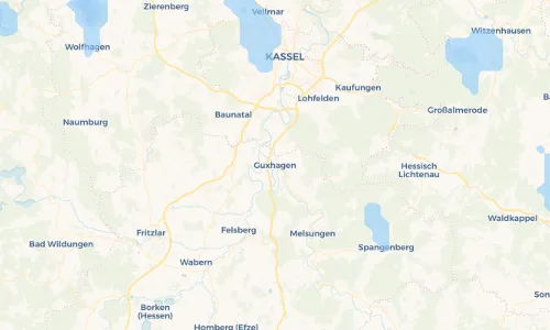 Regenradar Vorschaubild - Aktuelle Niederschläge in Guxhagen und Umgebung