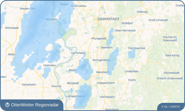 Widget-Vorschau für Hähnlein Wetter-Widget-Vorschau mit Vorhersagedaten für Hähnlein