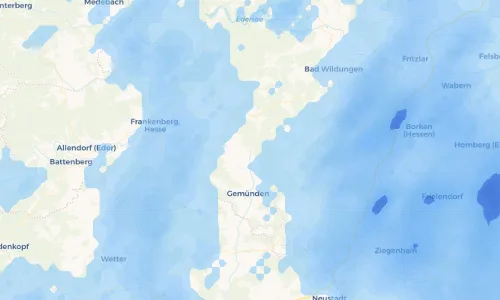 Regenradar Vorschaubild - Aktuelle Niederschläge in Haina (Kloster) und Umgebung