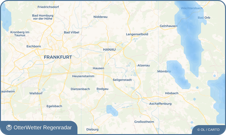 Widget-Vorschau für Hainstadt Wetter-Widget-Vorschau mit Vorhersagedaten für Hainstadt