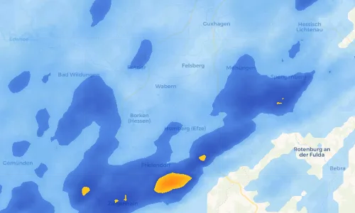 Regenradar Vorschaubild - Aktuelle Niederschläge in Hebel und Umgebung