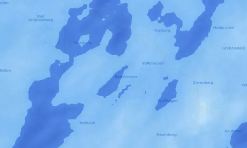 Regenradar Vorschaubild - Aktuelle Niederschläge in Helsen und Umgebung