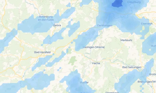 Regenradar-Vorschau: aktuelle Niederschläge in Herfa und Umgebung