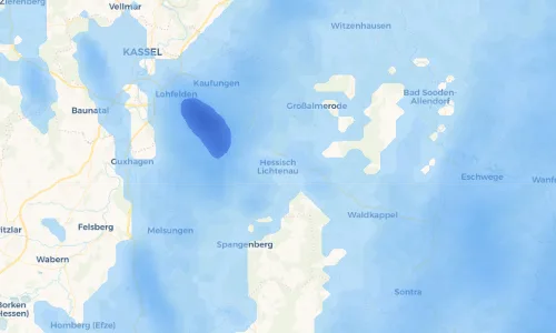 Regenradar Vorschaubild - Aktuelle Niederschläge in Hessisch Lichtenau und Umgebung