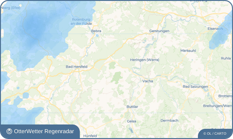 OtterWetter Regenradar-Widget Hillartshausen