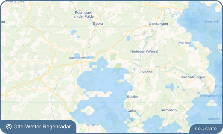 OtterWetter Regenradar-Widget Hilmes