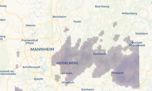 Regenradar Vorschaubild - Aktuelle Niederschläge in Hilsenhain und Umgebung
