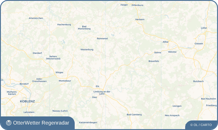 OtterWetter Regenradar-Widget Hintermeilingen