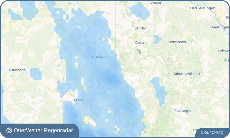 OtterWetter Regenradar-Widget Hofaschenbach