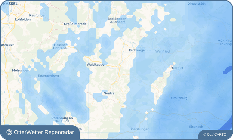 OtterWetter Regenradar-Widget Hoheneiche
