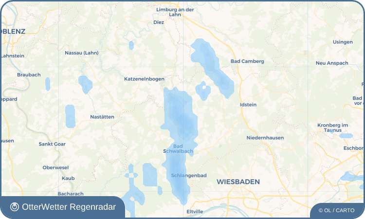 OtterWetter Regenradar-Widget Holzhausen über Aar