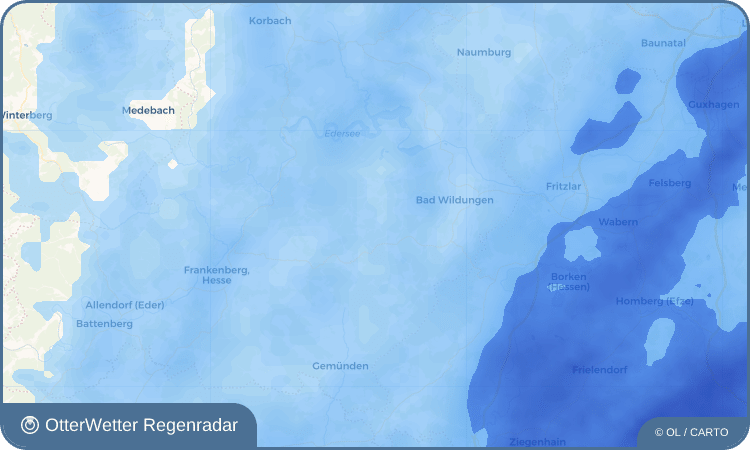 Widget-Vorschau für Hüddingen Wetter-Widget-Vorschau mit Vorhersagedaten für Hüddingen