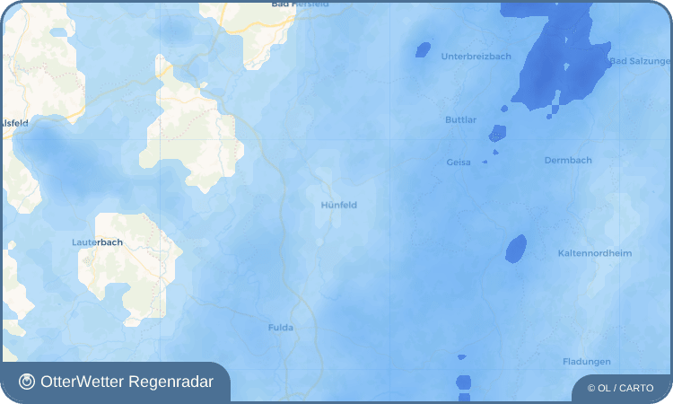 Widget-Vorschau für Hünfeld Wetter-Widget-Vorschau mit Vorhersagedaten für Hünfeld