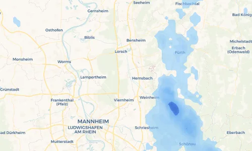 Regenradar Vorschaubild - Aktuelle Niederschläge in Hüttenfeld und Umgebung