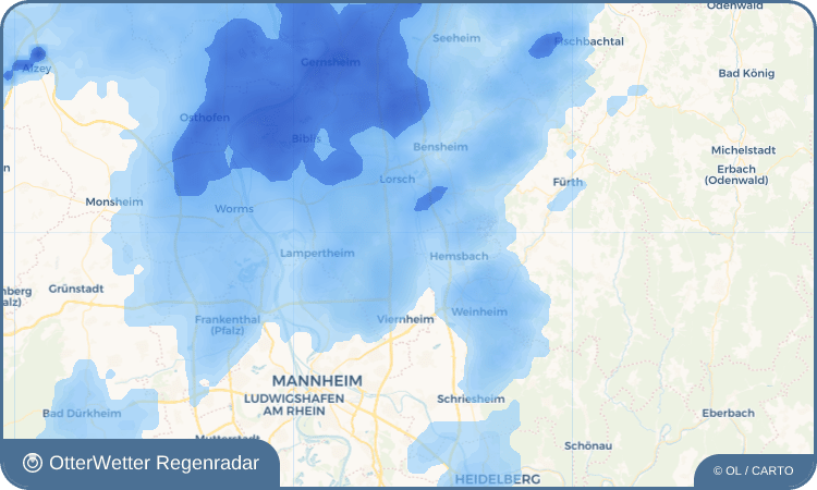OtterWetter Regenradar-Widget Hüttenfeld