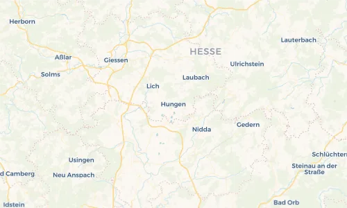 Regenradar Vorschaubild - Aktuelle Niederschläge in Hungen und Umgebung