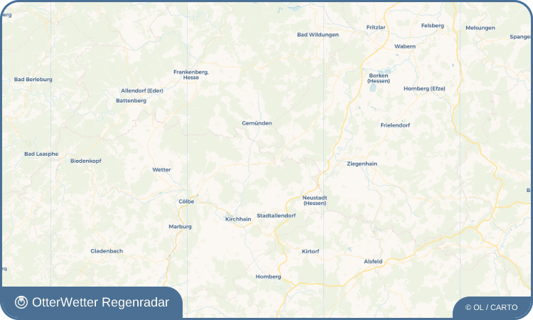 OtterWetter Regenradar-Widget Josbach