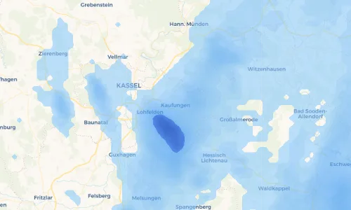 Regenradar Vorschaubild - Aktuelle Niederschläge in Kaufungen und Umgebung