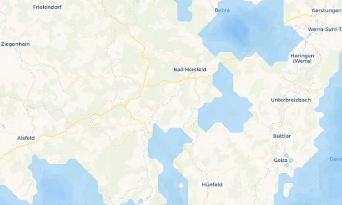 Regenradar Vorschaubild - Aktuelle Niederschläge in Kerspenhausen und Umgebung