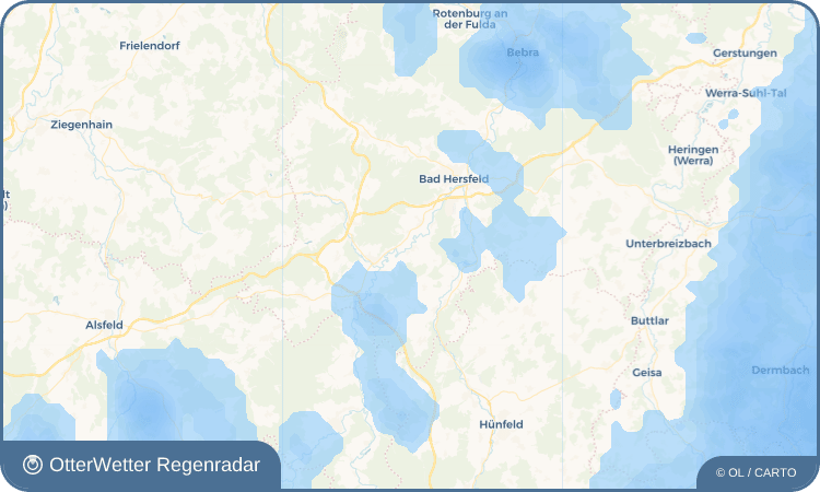 OtterWetter Regenradar-Widget Kerspenhausen