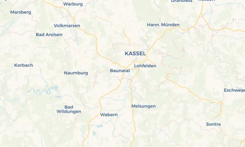 Regenradar Vorschaubild - Aktuelle Niederschläge in Kirchbauna und Umgebung