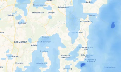 Regenradar Vorschaubild - Aktuelle Niederschläge in Kleestadt und Umgebung