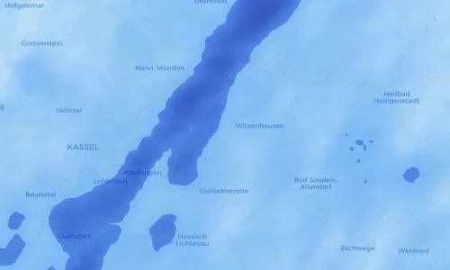Regenradar Vorschaubild - Aktuelle Niederschläge in Kleinalmerode und Umgebung