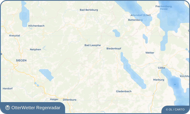 OtterWetter Regenradar-Widget Kleingladenbach