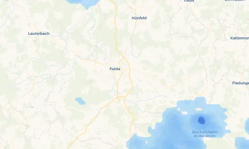 Regenradar Vorschaubild - Aktuelle Niederschläge in Künzell-Bachrain und Umgebung