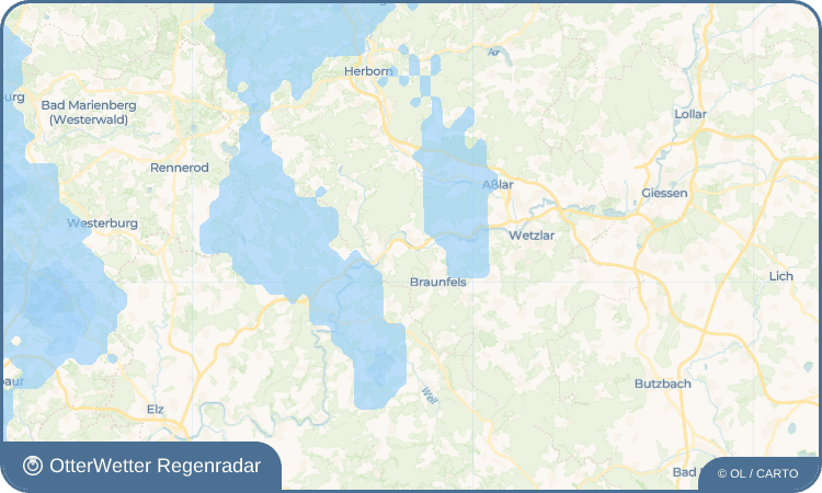 OtterWetter Regenradar-Widget Lahnbahnhof