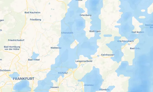 Regenradar Vorschaubild - Aktuelle Niederschläge in Langen-Bergheim und Umgebung