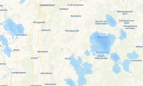 Regenradar Vorschaubild - Aktuelle Niederschläge in Laudenau und Umgebung