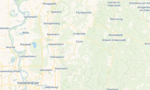 Regenradar Vorschaubild - Aktuelle Niederschläge in Lörzenbach und Umgebung