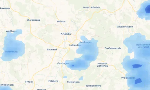 Regenradar Vorschaubild - Aktuelle Niederschläge in Lohfelden und Umgebung