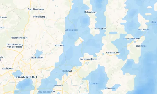 Regenradar Vorschaubild - Aktuelle Niederschläge in Marköbel und Umgebung