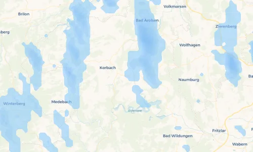 Regenradar Vorschaubild - Aktuelle Niederschläge in Meineringhausen und Umgebung