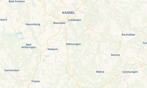 Regenradar Vorschaubild - Aktuelle Niederschläge in Melsungen und Umgebung
