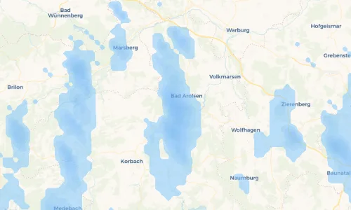Regenradar Vorschaubild - Aktuelle Niederschläge in Mengeringhausen und Umgebung