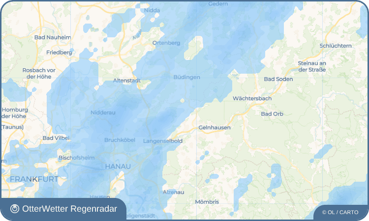 OtterWetter Regenradar-Widget Mittel-Gründau