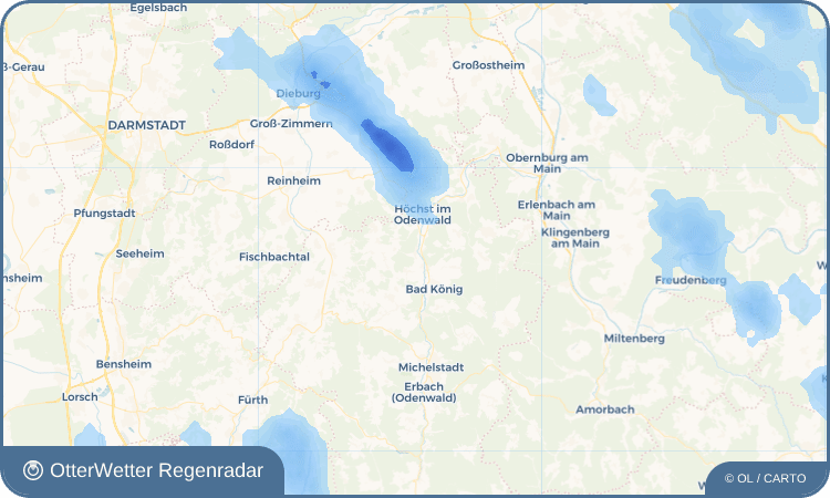 OtterWetter Regenradar-Widget Mümling-Grumbach