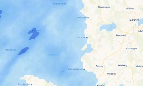 Regenradar Vorschaubild - Aktuelle Niederschläge in Netze und Umgebung