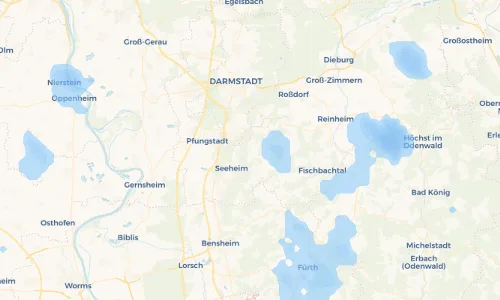 Regenradar Vorschaubild - Aktuelle Niederschläge in Nieder-Beerbach und Umgebung