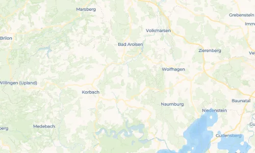 Regenradar Vorschaubild - Aktuelle Niederschläge in Nieder-Waroldern und Umgebung