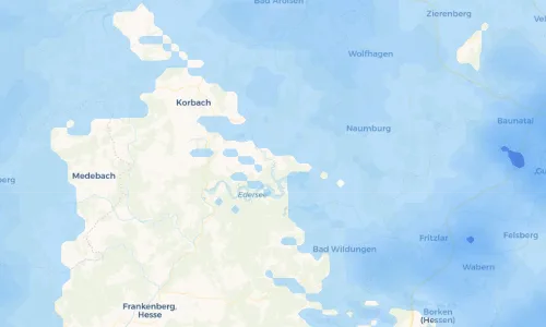 Regenradar Vorschaubild - Aktuelle Niederschläge in Nieder-Werbe und Umgebung